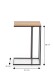 Couchtisch >Lisa< in Schwarz / Artisan, Metall/MDF - 30x58x40cm (BxHxT)