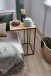 Couchtisch >Lisa< in Schwarz / Artisan, Metall/MDF - 30x58x40cm (BxHxT)