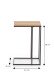 Couchtisch >Lisa< in Schwarz / Artisan, Metall/MDF - 30x58x40cm (BxHxT)