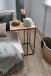 Couchtisch >Lisa< in Schwarz / Artisan, Metall/MDF - 30x58x40cm (BxHxT)