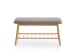 Sitzbank >Noah< in Bambus / Grau, Echtholz - 90x45x34cm (BxHxT)