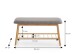 Sitzbank >Noah< in Bambus / Grau, Echtholz - 90x45x34cm (BxHxT)