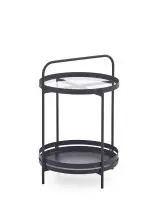 Couchtisch >Tino< in Schwarz, Metall - 44x62x44cm...