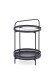 Couchtisch >Tino< in Schwarz, Metall - 44x62x44cm (BxHxT)