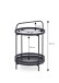 Couchtisch >Tino< in Schwarz, Metall - 44x62x44cm (BxHxT)