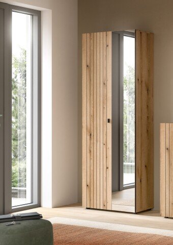 Garderobenschrank >Station< in Evoke Oak - 70x192x37cm (BxHxT)