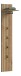 Garderobenpaneel >Station< in Evoke Oak - 31x160x27cm (BxHxT)