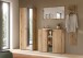 Garderobenpaneel >Station< in Evoke Oak - 31x160x27cm (BxHxT)