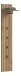 Garderobenpaneel >Station< in Evoke Oak - 31x160x27cm (BxHxT)