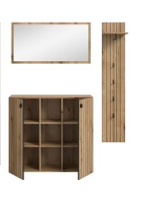 Garderoben-Set >Station< in Evoke Oak - 157x192x37cm (BxHxT)