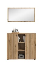 Garderoben-Set >Station< in Evoke Oak - 106x192x37cm (BxHxT)