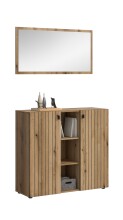 Garderoben-Set >Station< in Evoke Oak - 106x192x37cm (BxHxT)