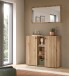 Garderoben-Set >Station< in Evoke Oak - 106x192x37cm (BxHxT)