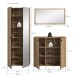 Garderoben-Set >Station< in Evoke Oak - 191x192x37cm (BxHxT)