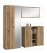Garderoben-Set >Station< in Evoke Oak - 191x192x37cm (BxHxT)