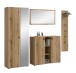 Garderoben-Set >Station< in Evoke Oak - 237x192x37cm (BxHxT)