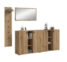 Garderoben-Set >Station< in Evoke Oak -...