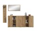 Garderoben-Set >Station< in Evoke Oak - 258x192x37cm (BxHxT)