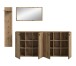 Garderoben-Set >Station< in Evoke Oak - 258x192x37cm (BxHxT)