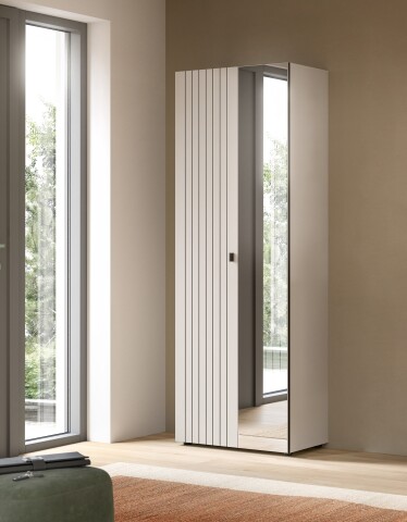 Garderobenschrank >Station< in kaschmir - 70x192x37cm (BxHxT)