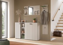 Garderoben-Set >Station< in kaschmir - 201x192x37cm...