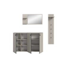 Garderoben-Set >Station< in kaschmir - 201x192x37cm (BxHxT)