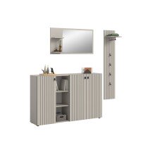 Garderoben-Set >Station< in kaschmir - 201x192x37cm (BxHxT)