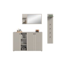 Garderoben-Set >Station< in kaschmir - 201x192x37cm (BxHxT)