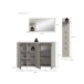 Garderoben-Set >Station< in kaschmir - 201x192x37cm (BxHxT)