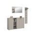 Garderoben-Set >Station< in kaschmir - 201x192x37cm (BxHxT)