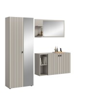 Garderoben-Set >Station< in kaschmir - 191x192x37cm...