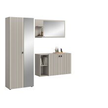Garderoben-Set >Station< in kaschmir - 191x192x37cm (BxHxT)