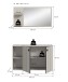 Garderoben-Set >Station< in kaschmir - 106x192x37cm (BxHxT)