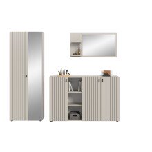 Garderoben-Set >Station< in kaschmir - 235x192x37cm (BxHxT)