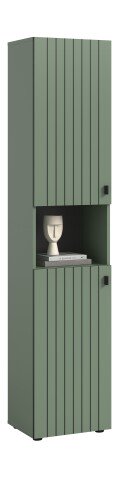 Garderobenschrank >Station< in Smoke Green - 40x192x37cm (BxHxT)