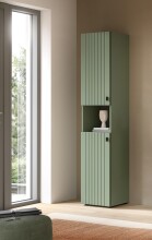 Garderobenschrank >Station< in Smoke Green - 40x192x37cm (BxHxT)