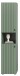 Garderobenschrank >Station< in Smoke Green - 40x192x37cm (BxHxT)
