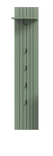 Garderobenpaneel >Station< in Smoke Green - 31x160x27cm (BxHxT)