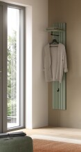 Garderobenpaneel >Station< in Smoke Green - 31x160x27cm (BxHxT)