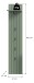 Garderobenpaneel >Station< in Smoke Green - 31x160x27cm (BxHxT)
