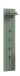 Garderobenpaneel >Station< in Smoke Green - 31x160x27cm (BxHxT)