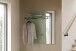 Garderobenpaneel >Station< in Smoke Green / Spiegelglas - 106x106x27cm (BxHxT)
