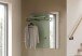Garderobenpaneel >Station< in Smoke Green / Spiegelglas - 106x106x27cm (BxHxT)
