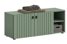 Sitzbank >Station< in Smoke Green - 106x43x37cm...