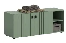 Sitzbank >Station< in Smoke Green - 106x43x37cm...