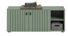 Sitzbank >Station< in Smoke Green - 106x43x37cm (BxHxT)