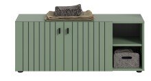 Sitzbank >Station< in Smoke Green - 106x43x37cm (BxHxT)
