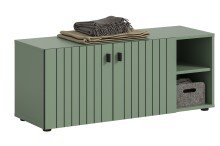 Sitzbank >Station< in Smoke Green - 106x43x37cm...