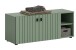 Sitzbank >Station< in Smoke Green - 106x43x37cm (BxHxT)