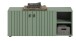 Sitzbank >Station< in Smoke Green - 106x43x37cm (BxHxT)